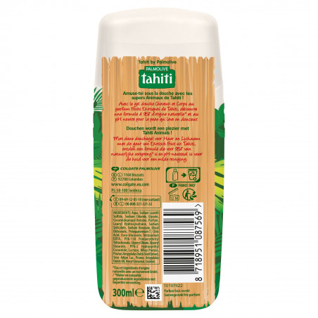 Gel douche Enfant Tahiti Fruits Exotiques Cheveux & Corps  - 300ml Gel douche Enfant Tahiti Fruits Exotiques Cheveux & Corps  - 300ml