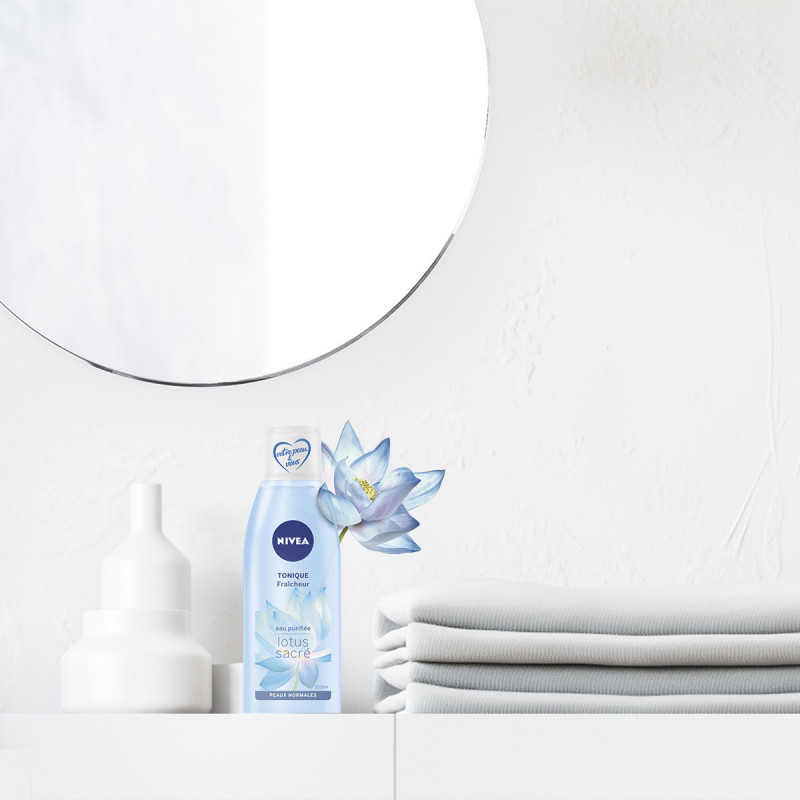 Lotion tonique NIVEA Fraîcheur Lotus sacré Peaux normales 200 ml