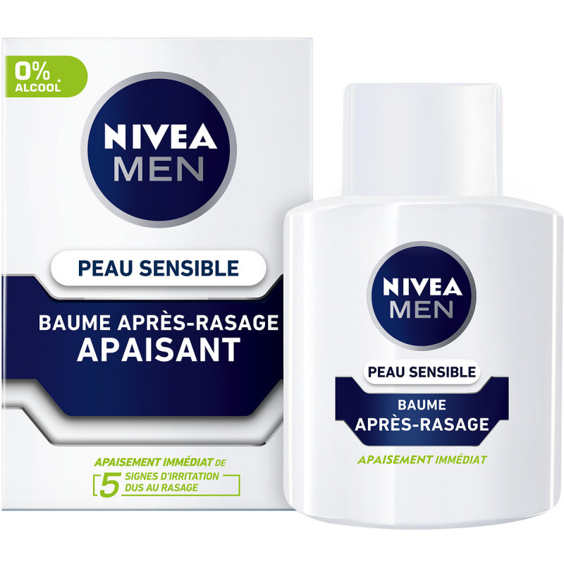 Baume après rasage homme NIVEA MEN 0% alcool Camomille Peau Sensible 100ml