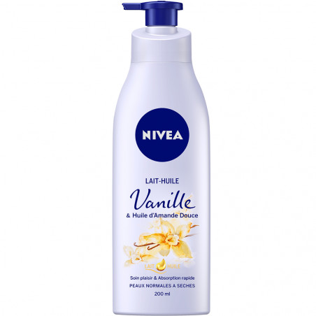 Nivea - Lait-huile corps hydratant Huile d'Amande Douce et Vanille 200ml Nivea - Lait-huile corps hydratant Huile d'Amande Douce et Vanille 200ml