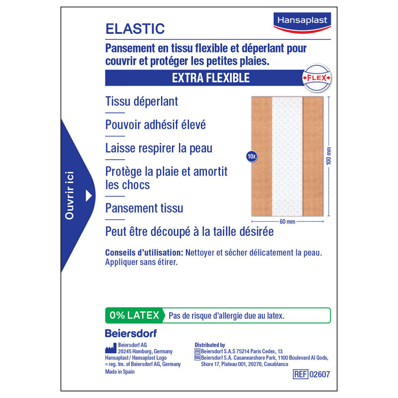 BANDE ELASTIC HANSAPLAST - bandes à découper 1m x 6cm