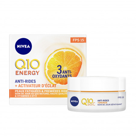 Nivea - Crème visage anti-rides Energie Vitamine C Q10 Power 50ml