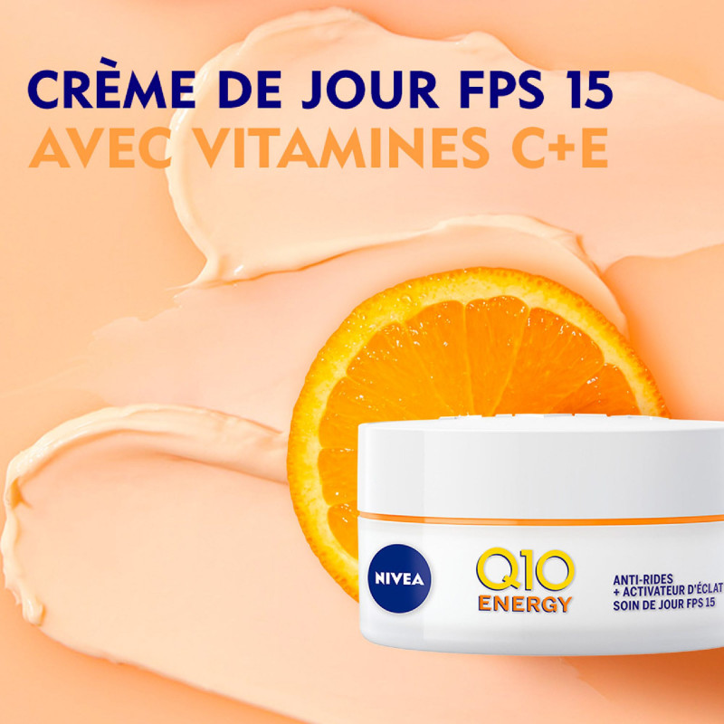 Nivea - Crème visage anti-rides Energie Vitamine C Q10 Power 50ml