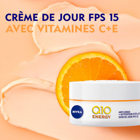 Nivea - Crème visage anti-rides Energie Vitamine C Q10 Power 50ml