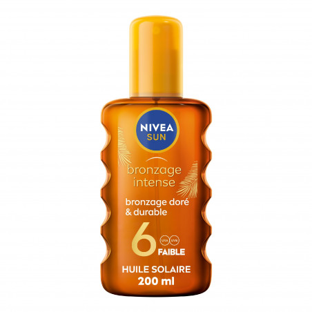 Protection solaire spray NIVEA FPS 6 Huile Carotène Bronzage intense 200ml