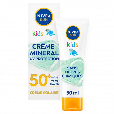 Crème Solaire Minérale Enfants NIVEA Aloe Vera BIO FPS 50+ Protection Minérale 50ml