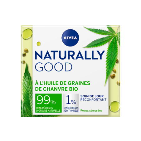 Pack de 2 - NIVEA - Soin Jour Chanvre BIO Naturally Good Peaux Stressées 2X50ml