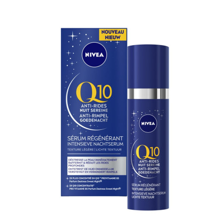 Pack de 2 - NIVEA - Sérum Nuit Régénérant Texture Légère Q10 NUIT 2X30ml