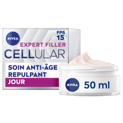 Pack de 2 - NIVEA - Soin de Jour Anti-Âge Repulpant CELLULAR EXPERT FILLER  FPS15 2X50ml