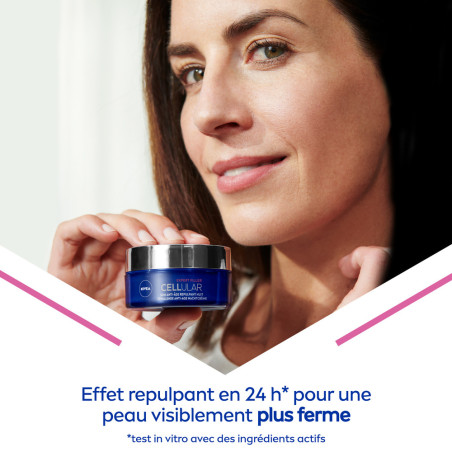 Pack de 2 - NIVEA - Soin de Nuit Anti-Âge Repulpant CELLULAR EXPERT FILLER  2X50ml