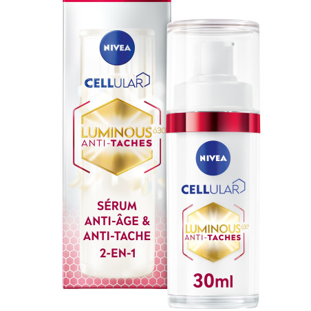 Pack de 2 - NIVEA - Sérum visage Anti-Âge & Anti-Taches LUMINOUS 630 2X30ml Pack de 2 - NIVEA - Sérum visage Anti-Âge & Anti-Taches LUMINOUS 630 2X30ml