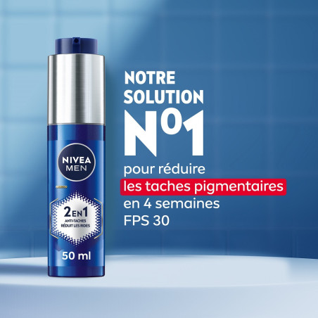 Pack de 2 - NIVEA MEN - Crème visage Homme Hydratante 2-en-1 Anti-Âge & Anti-Taches NIVEA MEN POWER 2X50ml Pack de 2 - NIVEA MEN - Crème visage Homme Hydratante 2-en-1 Anti-Âge & Anti-Taches NIVEA MEN POWER 2X50ml