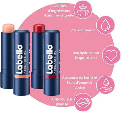 Pack de 6 - LABELLO - Baume Sticks à lèvres coloré LABELLO Caring Beauty Rouge 6X5,5ml 2