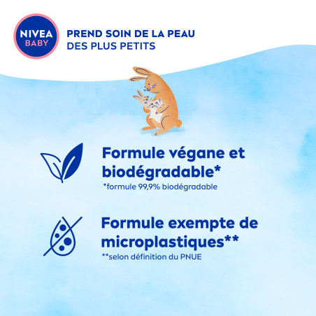 Pack de 10 - NIVEA - Lingettes Bébé Soft & Cream 10 paquets de 57 Pièces