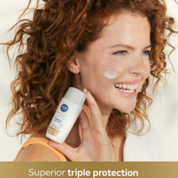 Pack de 2 - Protection Solaire Visage Fluide UV NIVEA SUN Triple Protect FPS 50+ 40ml 2