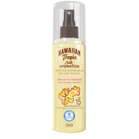 Lot de 2 - Hawaiian Tropic Silk Hydration Huile Sèche Protectrice SPF 15 Lot de 2 - Hawaiian Tropic Silk Hydration Huile Sèche Protectrice SPF 15
