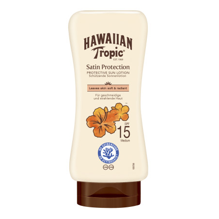 Lot de 2 - Hawaiian Tropic Lotion solaire Satin Protection SPF 15 Lot de 2 - Hawaiian Tropic Lotion solaire Satin Protection SPF 15