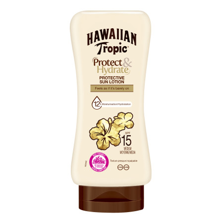 Lot de 2 - Hawaiian Tropic Lotion solaire  Protect & Hydrate SPF 15 Lot de 2 - Hawaiian Tropic Lotion solaire  Protect & Hydrate SPF 15