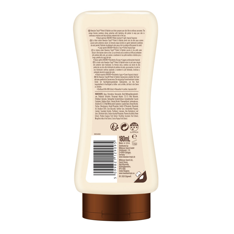 Lot de 2 - Hawaiian Tropic Lotion solaire  Protect & Hydrate SPF 15