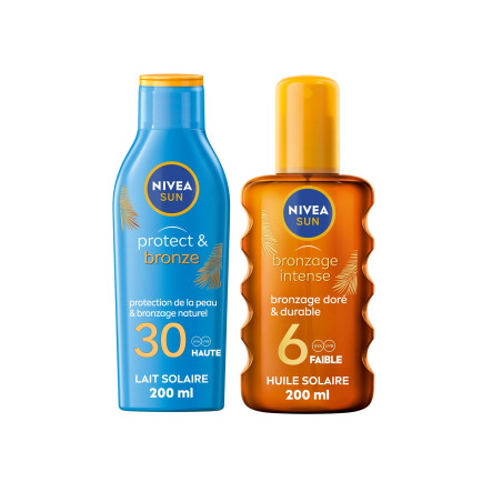 Protection solaire lait NIVEA FPS 30 Protect & Bronze 200ml
