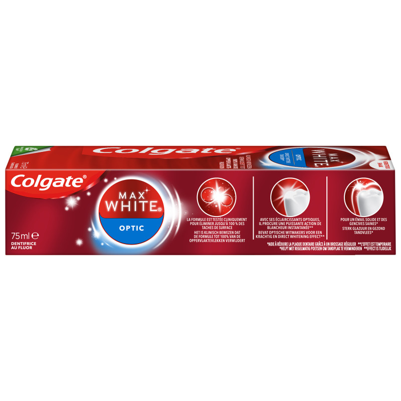 Pack de 12 dentifrices Colgate blancheur instantanée 75ml