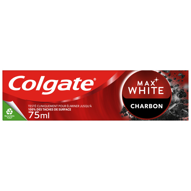 Pack de 12 dentifrices Colgate Blancheur Naturelle charbon 75ml