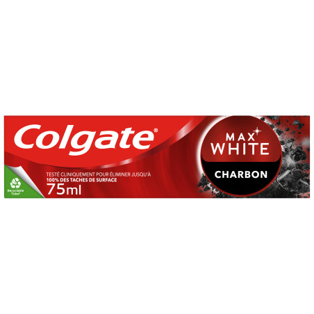 Pack de 12 dentifrices Colgate Blancheur Naturelle charbon 75ml