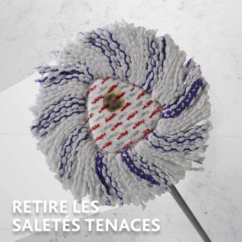 Vileda Recharge Turbo 3 en 1 avec pad central – Retire 99% des bactéries