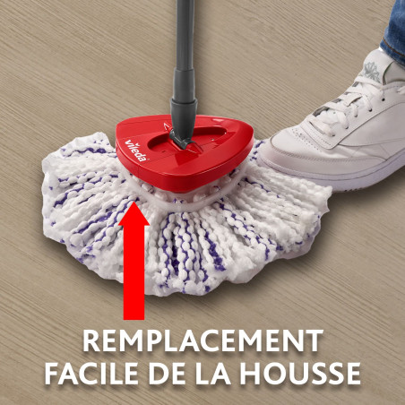 Vileda Recharge Turbo 3 en 1 avec pad central – Retire 99% des bactéries Vileda Recharge Turbo 3 en 1 avec pad central – Retire 99% des bactéries
