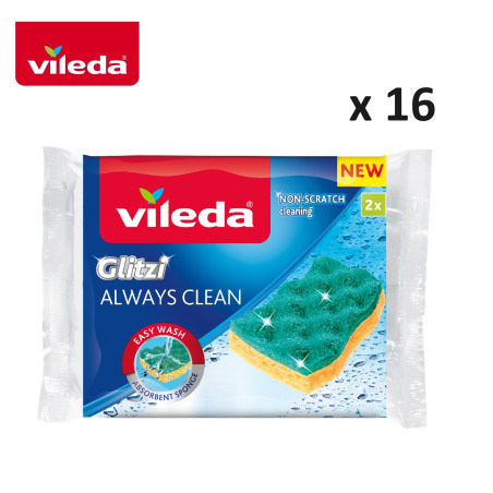 Vileda - Récureurs Glitzi power Inox 2pcs Vileda - Récureurs Glitzi power Inox 2pcs