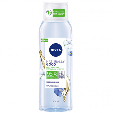 Nivea - Gel Douche Fleur De Coton Flacon 300Ml   Naturally Good