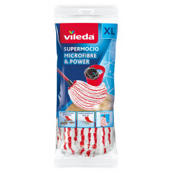 Vileda - Pack de 4 - Recharge Supermocio - tête Microfibre&Power