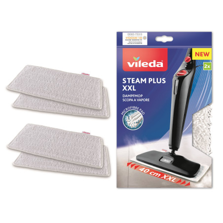 Vileda - Pack de 2 - Recharge rectangulaire pour Steam XXL Vileda - Pack de 2 - Recharge rectangulaire pour Steam XXL