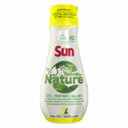 Pack de 6 Sun Tout En 1 Gel Lave-Vaisselle Pouvoir de la Nature Senteur Citron 40 Lavages