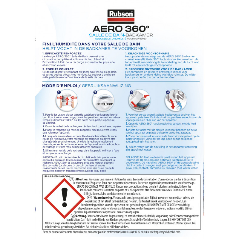 Rubson - Absorbeur Aero 360 Appareil Salle De Bain