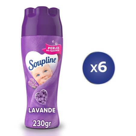Pack de 6 - Adoucissant Soupline Perles Lavande 230gr Pack de 6 - Adoucissant Soupline Perles Lavande 230gr