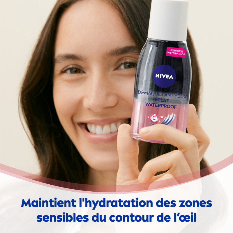 Pack de 3 - Nivea - Démaquillant Yeux Waterproof  Eclat 125ml