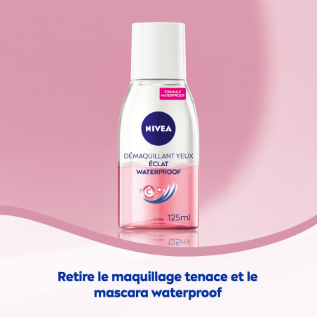 Pack de 3 - Nivea - Démaquillant Yeux Waterproof  Eclat 125ml Pack de 3 - Nivea - Démaquillant Yeux Waterproof  Eclat 125ml
