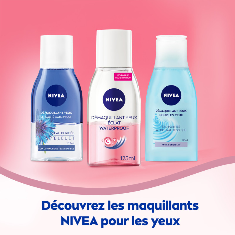 Pack de 3 - Nivea - Démaquillant Yeux Waterproof  Eclat 125ml