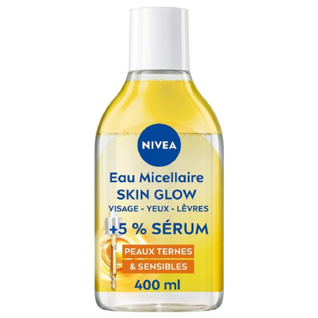 Pack de 2 - Nivea - Eau Micellaire SKIN GLOW infusée Sérum Vitamine C400ml Pack de 2 - Nivea - Eau Micellaire SKIN GLOW infusée Sérum Vitamine C400ml