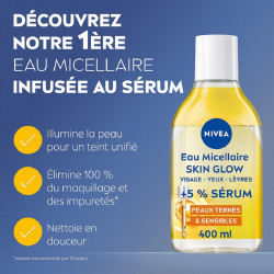 Pack de 2 - Nivea - Eau Micellaire SKIN GLOW infusée Sérum Vitamine C400ml 2