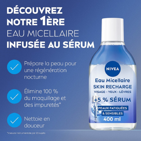 Pack de 2 - Nivea - Eau Micellaire SKIN REGEN infusée Sérum Panthenol 400ml Pack de 2 - Nivea - Eau Micellaire SKIN REGEN infusée Sérum Panthenol 400ml