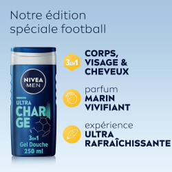 Pack de 6 - Nivea - Gel Douche Homme Ultra Charge FOOT 150ml 2