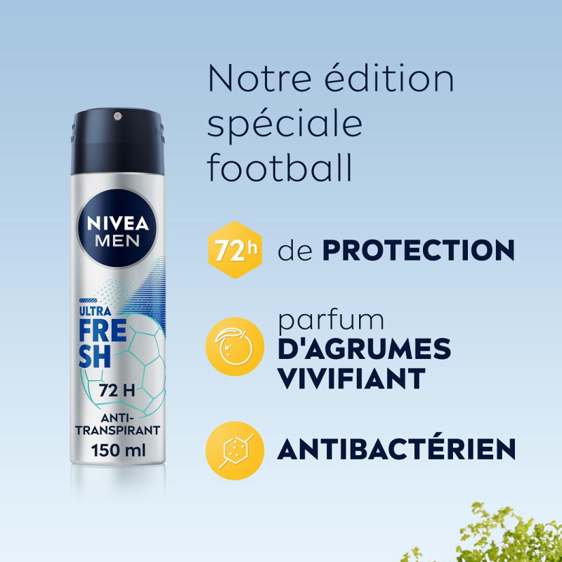 Pack de 6 - Nivea - Déodorant Spray Homme Ultra Fresh 72H FOOT 150ml