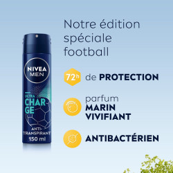Pack de 6 - Nivea - Déodorant Spray Homme Ultra Charge 72H FOOT 150ml 2