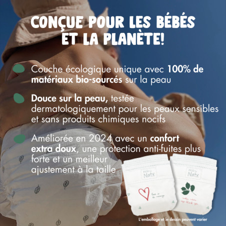 132 Couches écologiques - T2, 3-6kg