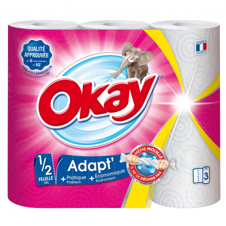 3 Rouleaux Essuie-tout Okay Adapt 3 Rouleaux Essuie-tout Okay Adapt