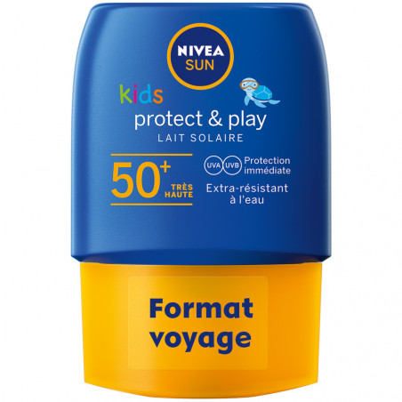 Nivea Sun - Pack de 2 - Lait Format Voyage Protect & Play Kids  FPS 50+  50Ml