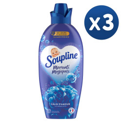 Pack de 3 - Adoucissant concentré Soupline 3D Moments Magiques Câlin d'Amour - 1,2L