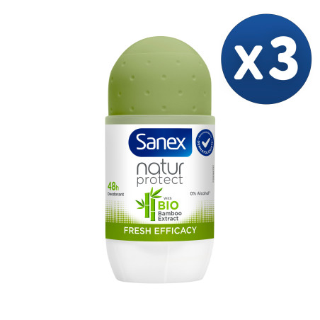 Pack de 3- Sanex Bille Deodorant Pierre d'Alun Fresh Efficacity 50ml Pack de 3- Sanex Bille Deodorant Pierre d'Alun Fresh Efficacity 50ml